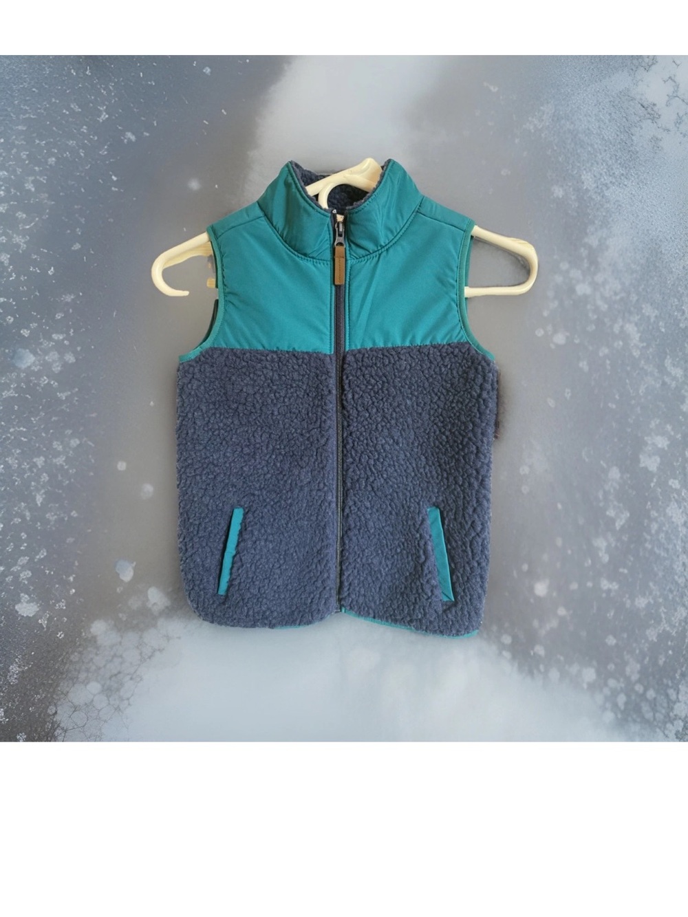 Carter's Teal and Navy Sherpa Fleece Vest  6A